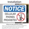 Signmission OSHA Notice Decal - Cellular Phones Prohibited with Graphic, 24 in W x Rectangle, Vinyl Decal OS-2PACK-NS-D-1824-L-19527 - alternate 6